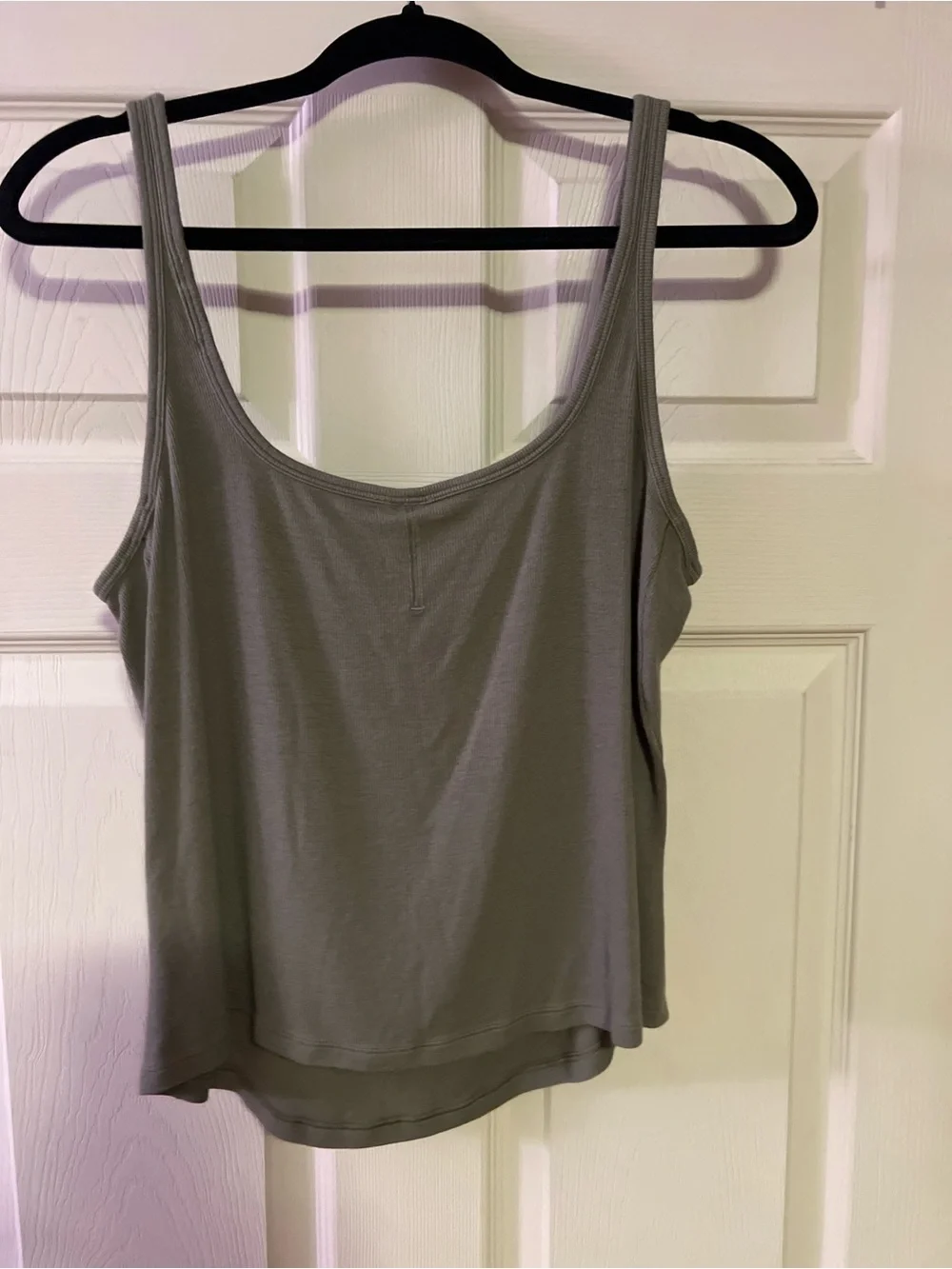 #164 Lululemon Soft Ribbed Scoop Neck Tank Olive Sage Size 14 EUC